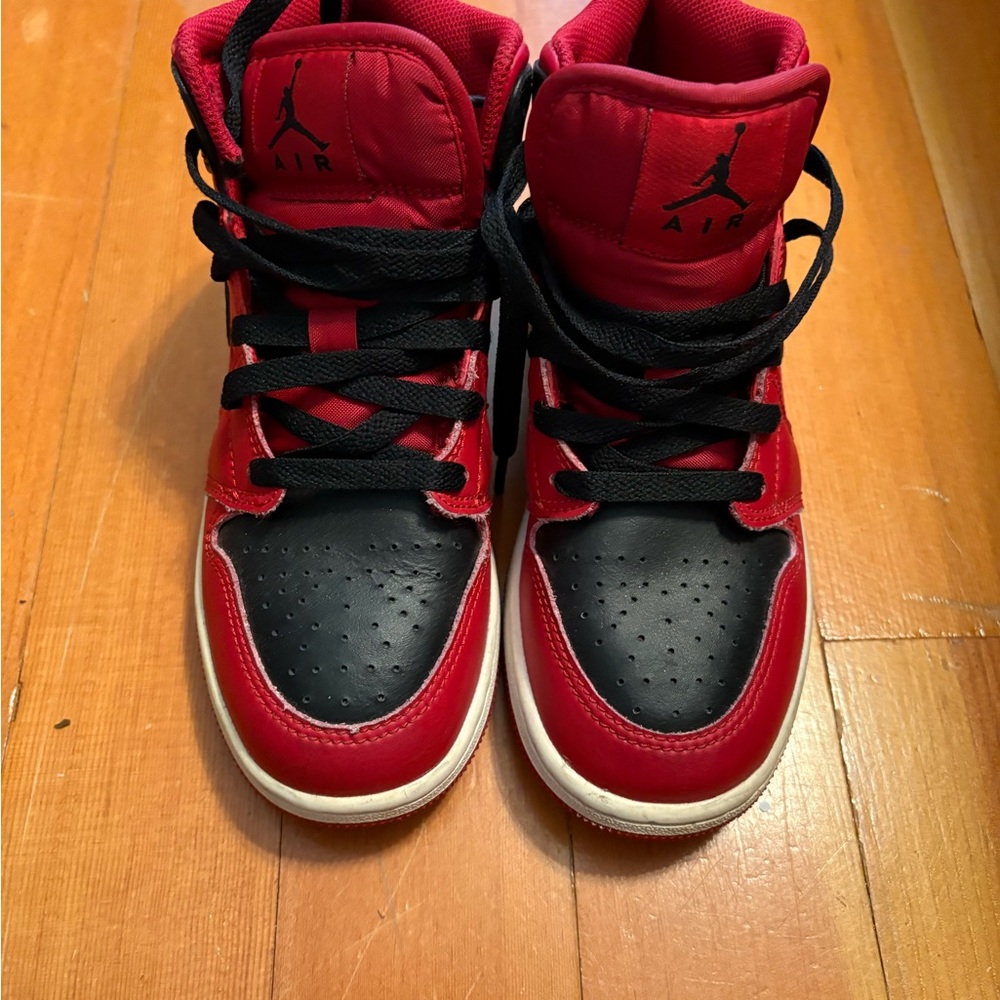 Jordan Red and Black High-Top Sneakers
